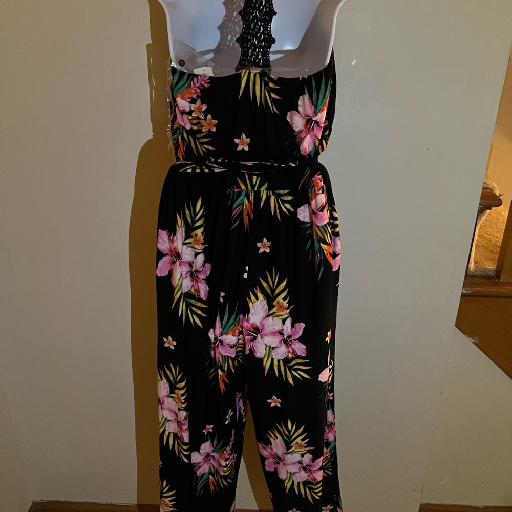 One piece flare pants romper sandal cut